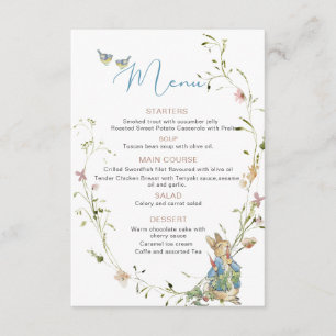 Watercolor elegant Wildflower Peter Rabbit baby sh Enclosure Card