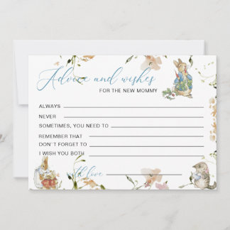 Watercolor Elegant wildflowerPeter Rabbit baby sho Invitation