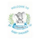 Watercolor Elephant Boy Baby Shower