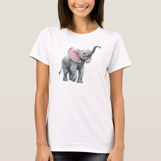 Watercolor Elephant T-Shirt (Front)