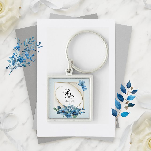 Watercolor Emerly Floral Wedding Keychain (Creator Uploaded)