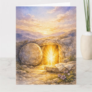 Watercolor Empty Tomb Card