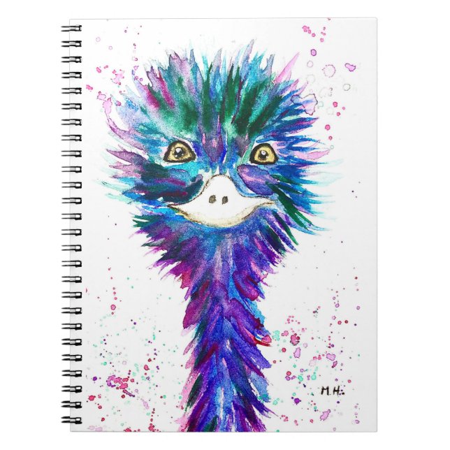 Watercolor emu notebook (Front)