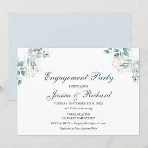 Watercolor Engagement Party Invitation