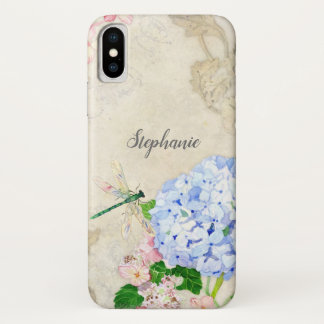 Watercolor English Garden, Blue n Pink Hydrangeas Case-Mate iPhone Case