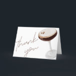 Watercolor Espresso Martini Bridal Shower Thank You Card<br><div class="desc">These Watercolor Espresso Martini Bridal Shower thank you cards are the perfect way to express gratitude to your guests. Featuring a stunning watercolor design of espresso martinis, these cards exude elegance and sophistication. Each card is blank inside, allowing you to personalize your message and make it truly heartfelt. Whether you're...</div>