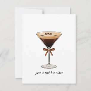 Watercolor Espresso Martini Funny Birthday Card
