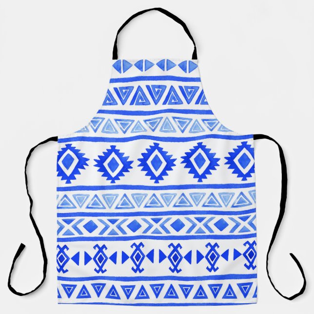 Watercolor ethnic Aztec, geometric pattern. Apron (Front)