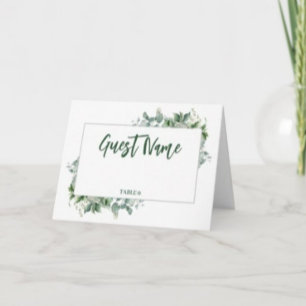 Watercolor Eucalyptus Border Table Place Card