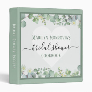 Watercolor Eucalyptus Bridal Shower Custom Binder