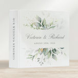 Watercolor Eucalyptus Elegant Wedding Binder<br><div class="desc">Beautiful wedding album featuring watercolor eucalyptus and gold leaves.</div>