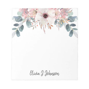 Watercolor Eucalyptus Floral  Notepad