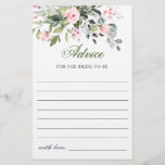 Watercolor Eucalyptus Greenery Advice Card<br><div class="desc">Watercolor Eucalyptus Greenery Advice Card.
Personalize with the bride to be's name and date of shower. 
For further customization,  please click the "customize further" link. If you need help,  contact me please.</div>