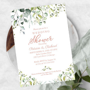 Watercolor Eucalyptus Greenery Couples Shower Invi Invitation