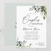 Watercolor Eucalyptus Greenery Couples Shower
