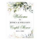 Watercolor Eucalyptus Greenery Couples Shower Sign