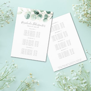 Watercolor Eucalyptus Greenery Gold Salon Service  Flyer