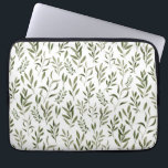 Watercolor Eucalyptus Greenery Leaves Pattern Laptop Sleeve<br><div class="desc">Watercolor eucalyptus greenery leaves pattern</div>