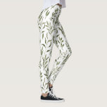 Watercolor Eucalyptus Greenery Leaves Pattern Leggings<br><div class="desc">Watercolor eucalyptus greenery leaves pattern</div>