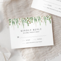 Watercolor Eucalyptus Greenery Modern Wedding