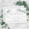 Watercolor Eucalyptus Greenery RSVP with Entrees