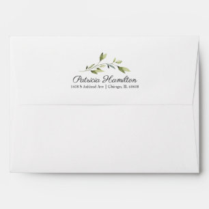Watercolor Eucalyptus Greenery Simple Beautiful  E Envelope