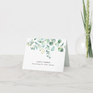 Watercolor Eucalyptus Greenery Thank You Card