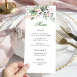 Watercolor Eucalyptus Greenery Wedding Dinner Menu<br><div class="desc">For further customization,  please click the "customize further" link and use our design tool to modify this template.</div>