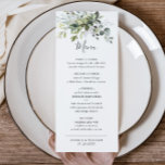 Watercolor Eucalyptus Greenery Wedding Dinner Menu<br><div class="desc">For further customization,  please click the "customize further" link and use our design tool to modify this template.</div>