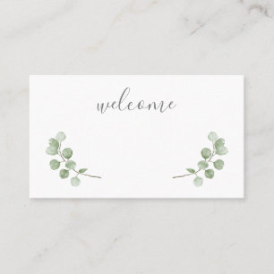 Watercolor Eucalyptus Greenery Wedding Place Card