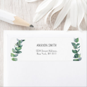Watercolor Eucalyptus label