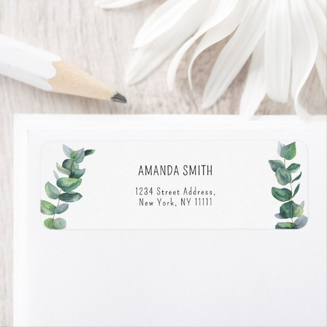 Watercolor Eucalyptus label (Insitu)