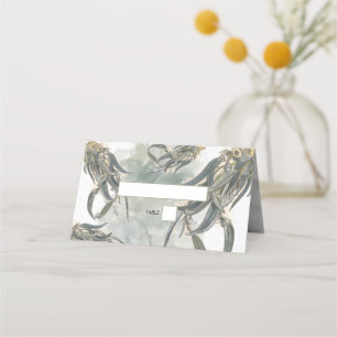 Watercolor Eucalyptus Leaves Greenery Wedding Place Card