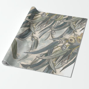 Watercolor Eucalyptus Leaves Greenery Wrapping Paper