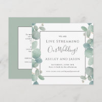 Watercolor Eucalyptus Live Streaming Wedding