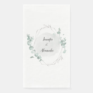 Watercolor Eucalyptus Napkin