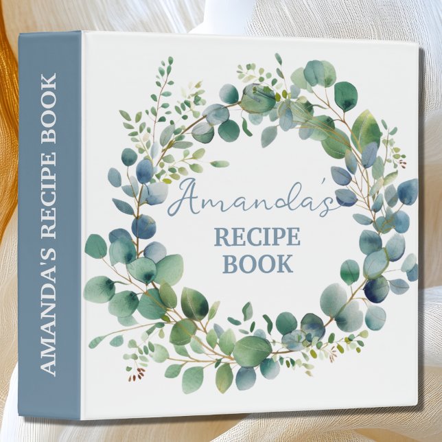 Watercolor Eucalyptus Recipe Binders (Creator Uploaded)