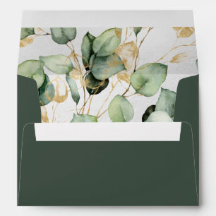 Watercolor Eucalyptus Return Address DIY Colour En Envelope