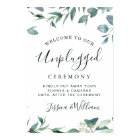 Watercolor Eucalyptus Unplugged Wedding Ceremony