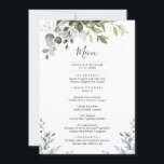 Watercolor Eucalyptus Wedding Dinner Menu Card<br><div class="desc">For further customization,  please click the "customize further" link and use our design tool to modify this template.</div>