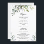 Watercolor Eucalyptus Wedding Dinner Menu Card<br><div class="desc">For further customization,  please click the "customize further" link and use our design tool to modify this template.</div>