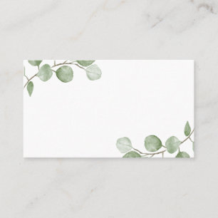 Watercolor Eucalyptus Wedding Place Card