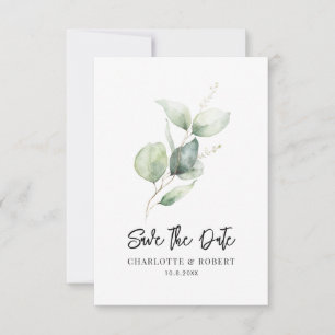 Watercolor Eucalyptus Wedding Save the Date