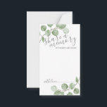 Watercolor Eucalyptus Wedding 'Share a Memory'  Advice Card<br><div class="desc">Celebrate your special day with these beautifully wedding share a memory card,  featuring title "Share a Memory" in modern script and decorated with soft watercolor eucalyptus on a white background.</div>