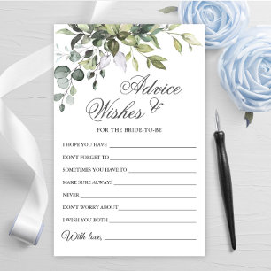 Watercolor Eucalyptus Wishes & Advice Card