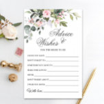 Watercolor Eucalyptus Wishes & Advice Card<br><div class="desc">Watercolor Eucalyptus Wishes & Advice Card.
Personalize with the bride to be's name and date of shower. 
For further customization,  please click the "customize further" link. If you need help,  contact me please.</div>