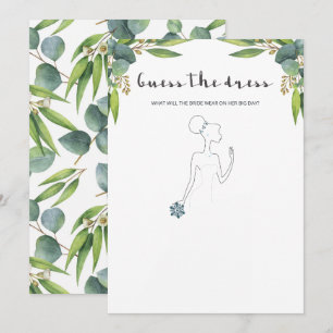Watercolor Eucalyptus Wreath Wedding Dress Game