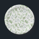Watercolor Eucalytus and Greenery Pattern Paper Plate<br><div class="desc">Enhance your tablescape with these customizable botanical paper plates. Featuring a soft watercolor design of eucalyptus leaves and lush greenery, these greenery paper plates bring a fresh, botanical accent to your fall celebration. Perfect for spring and winter weddings, bridal showers, baby showers, birthdays, and other seasonal gatherings. A stylish and...</div>