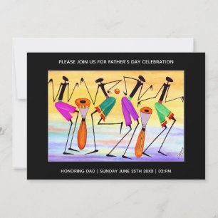 Watercolor, Expressing Happiness Father's Party Invitation