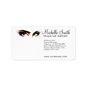 Watercolor eyes lash extension makeup branding label